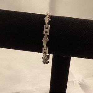 Silver dolphins mexican bracelet